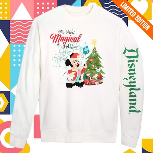 Official Shop Disney Merch Store Santa Mickey Mouse Attractive Hoodie Disneyland Shopdisney Appare Clothing