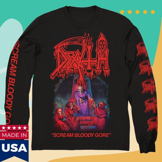 Evil Greed Merch Death Scream Bloody Gore Sweaters
