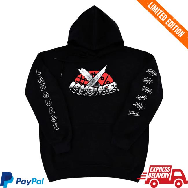 Official Badboy Halo Merch Badboyhalo Language Hooded Sweatshirt# Bad Boy Halo Shop