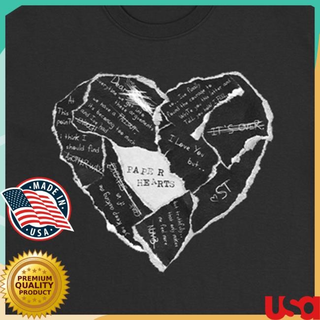 Sleep Theory Merch Shop Paper Hearts Black Sweatshirt