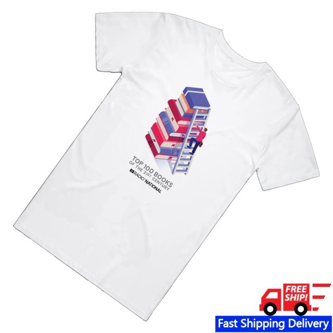 Abc Merch Top 100 Books Ladder White Shirt