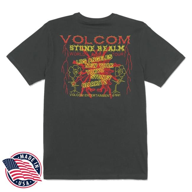 Official Volcom Merch Projection Short Sleeve Tee - Stealth T-Shirt