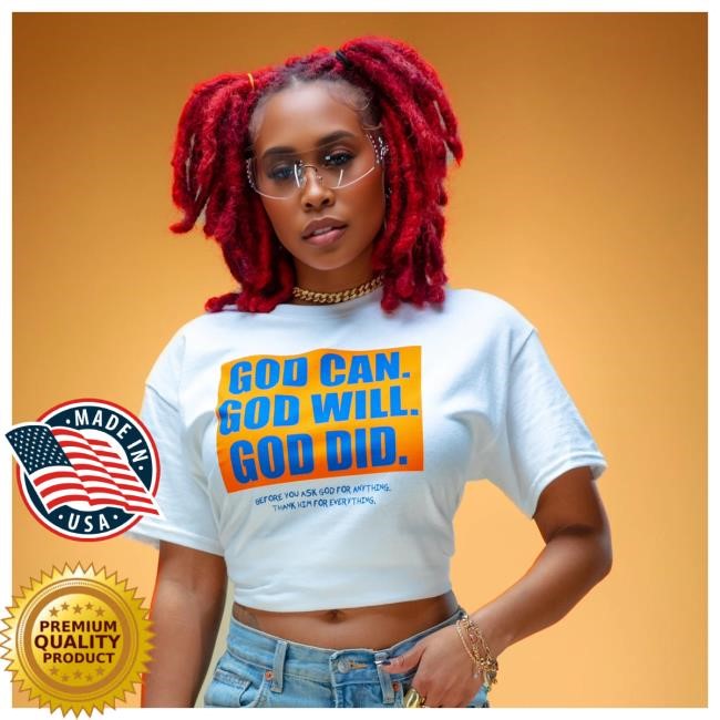 Godisdope Merch God Can God Will God Did Crewneck Sweatshirt