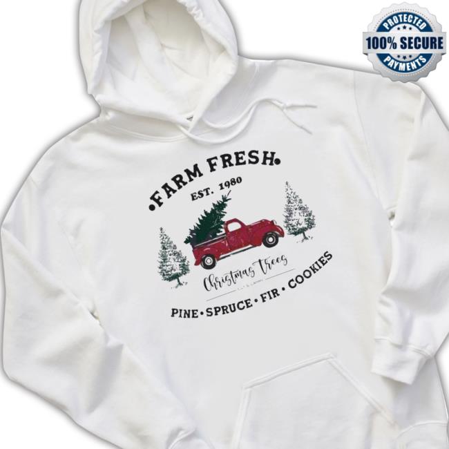 Farm Fresh Pine Spruce Fir Cookies Christmas Trees Long Sleeve Tee Shirt