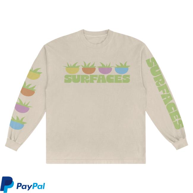 Official Merch Bar Surfaces Store Where The Light Is Tan Long Sleeve Shirt New MerchBar Shop