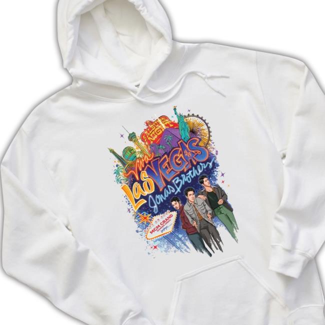 Official Jonas Brothers Merch Event Las Vegas Hooded Sweatshirt