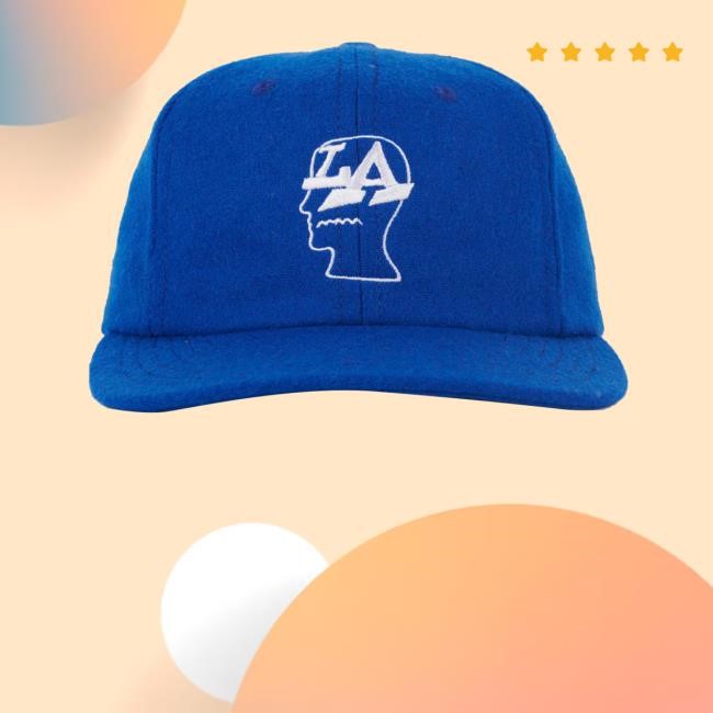 Wool Flannel La Logo Head 6 Panel New Cap