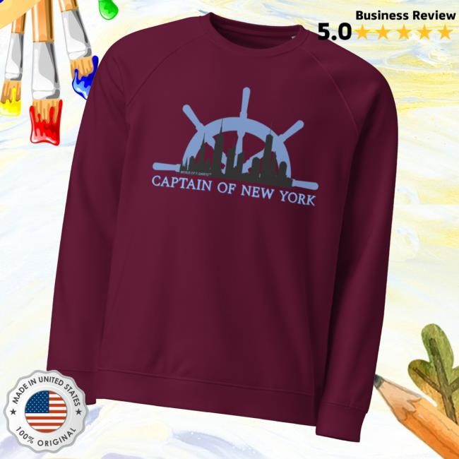 Joshua Block Wearing Captain Of New York Crewneck Sweatshirt