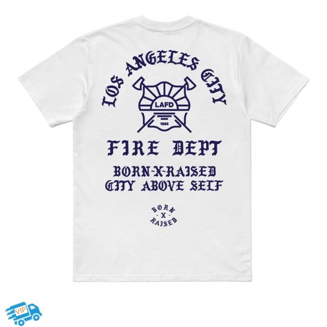 Official Lafd City Above Self White Tee Shirt