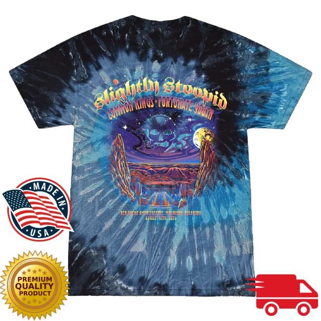 Slightly Stoopid Merch 2024 Red Rocks Event Tie Dye Shirt