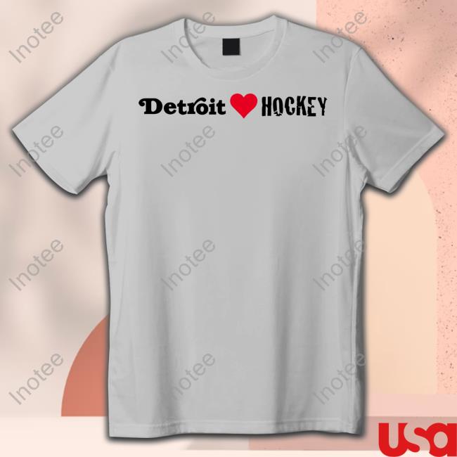 Detroit Heart Hockey Hoodied Sweatshirt