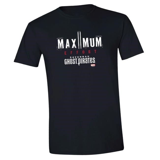 Original Savannah Merch Shop Savannah Ghost Pirates Black Maximum Effort Crewneck Sweatshirt