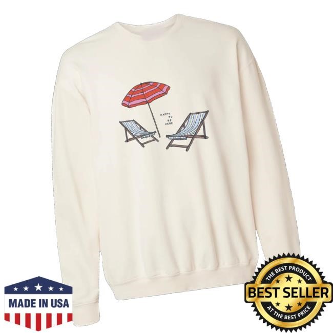 Allieroseco Merch Store Shop Happy To Be Here Lightweight Long Sleeve T Shirt