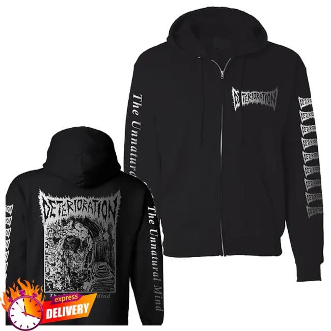 Shattered Dreams Productions Merch Store Deterioration - The Unnatural Mind Zip-Up Sweatshirt