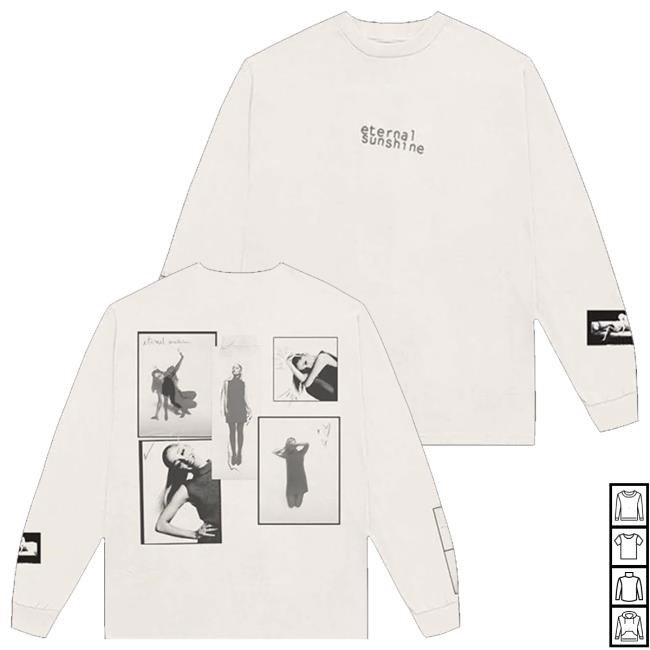 Ariana Grande Merch Eternal Sunshine Artboard Longsleeve Hooded Sweatshirt