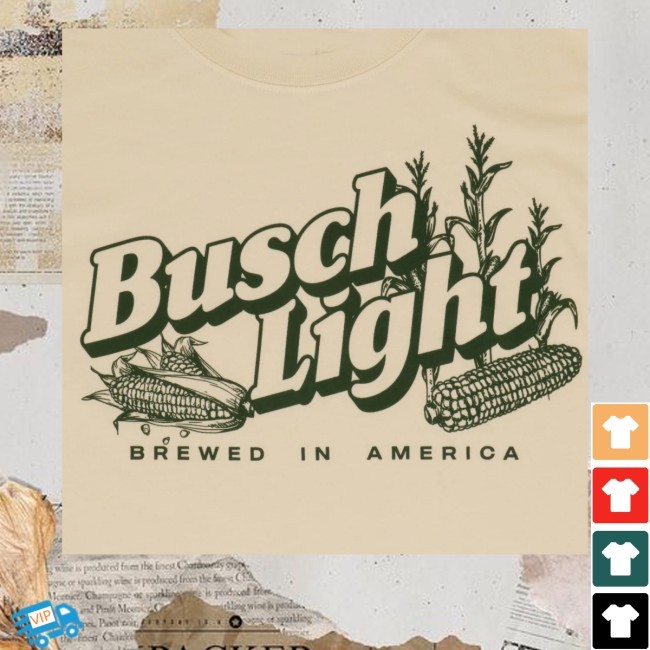 Busch Light Brewed In America Zip Up Hooded Sweatshirt