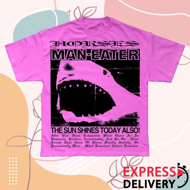 Official Horses Store Merch Shark Zip Hoodie Pink