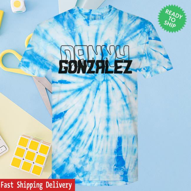 Official Danny Gonzalez Merch Store Danny Gonzalez "Logo" Blue Tie Dye Popover Shirt DannyGonzalez