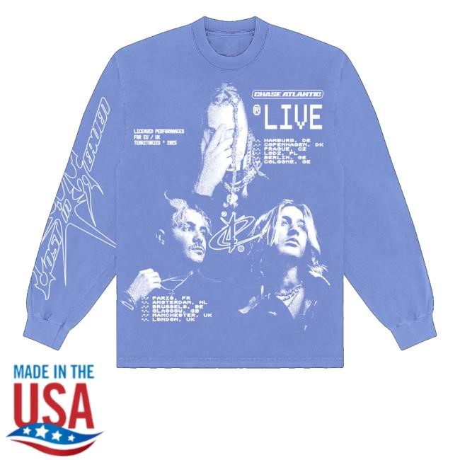 Chase Atlantic Blue Live 2025 Tour Hoodie Chase Atlantic Official Online Store