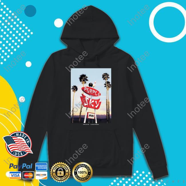 Purple Sky Inn All Rights Reserved Hooded Sweatshirt