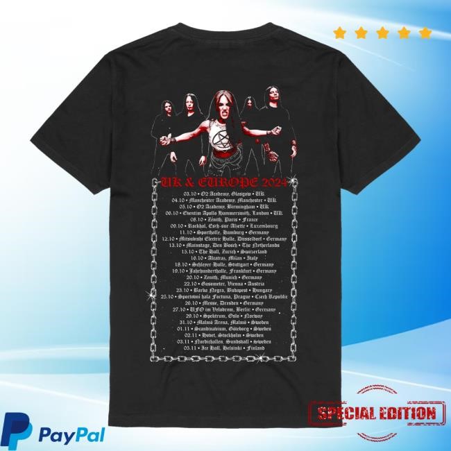 Archenemy Merch Store Uk & Europe Tour 2024 Hoodie