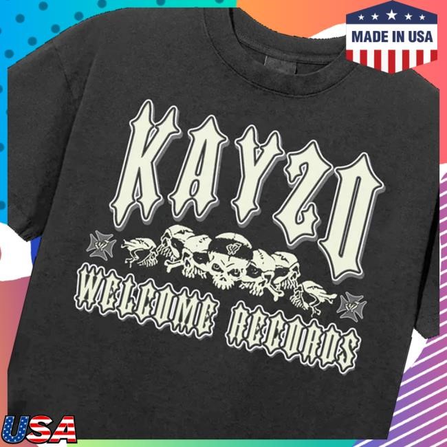 Kayzo Merch Store Kayzo Welcome Records Skulls Youth T Shirt