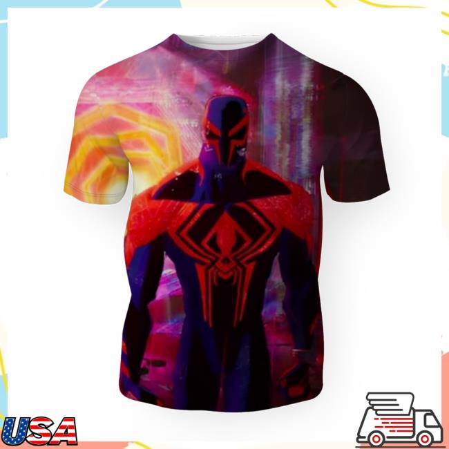 Official Spider-Man Into The Spider-Verse 3D All Over Print Tee Shirt