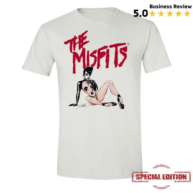 Misfits Merch Store Misfits Fiendish Pin-Up White Tee