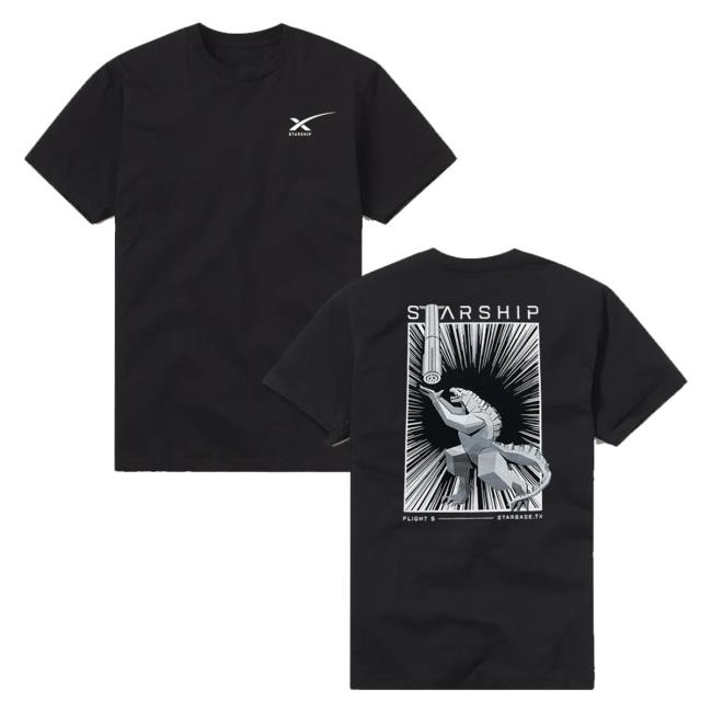 Official Spacex Store Merch Shop Unisex Starship Flight 5 Long Sleeve T Shirt