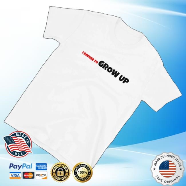Trending Daydrian Harding Merch I Refuse To Grow Up White Hoodie Sweatshirt