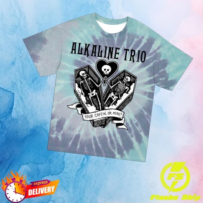 Alkaline Trio Merch Your Coffin T-Shirt Lagoon Dye