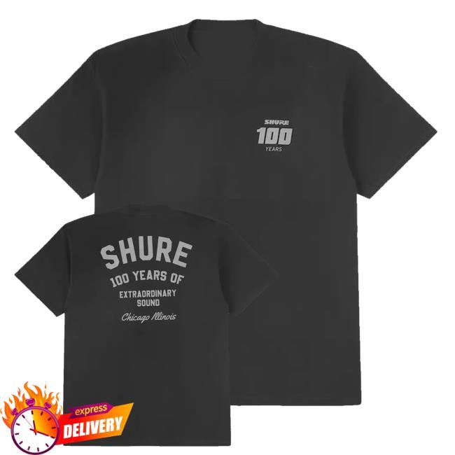 Official Shure Merch Shop Store 100Th Boxy Shirt