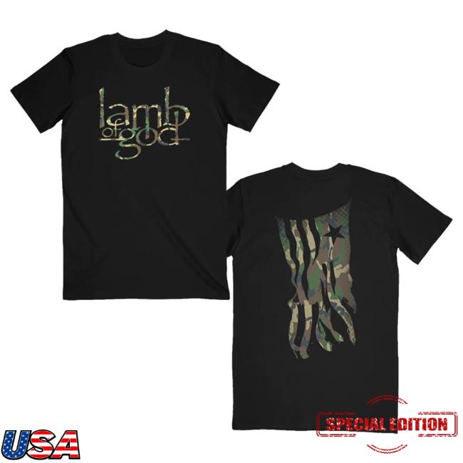 Official Lamb Of God Merch Store Camo Flag Attractive Shirt