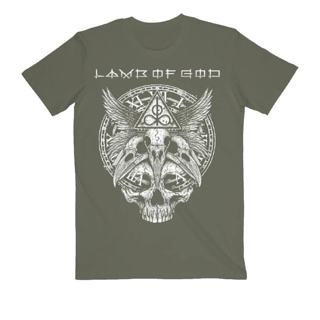Lamb Of God Time Skull Tee Shirt Lamb Of God Merch Store Time Skull