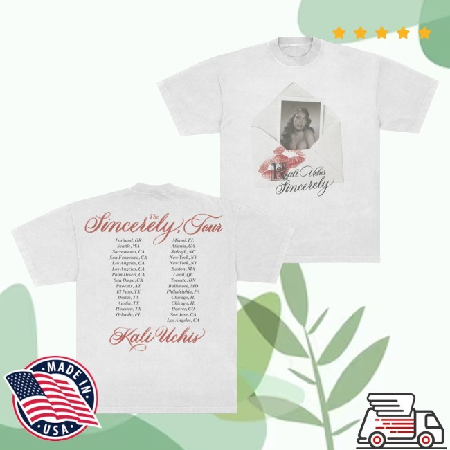 Trending Kali Uchis Merch Sincerely Tour Envelope Crewneck Sweatshirt White