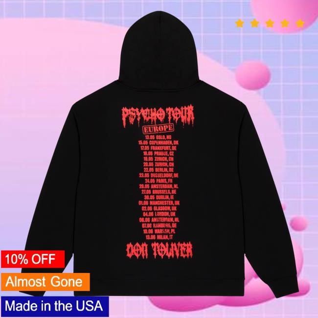 Official Don Toliver Merch Shop Store Psycho Tour Cover Tank Top
