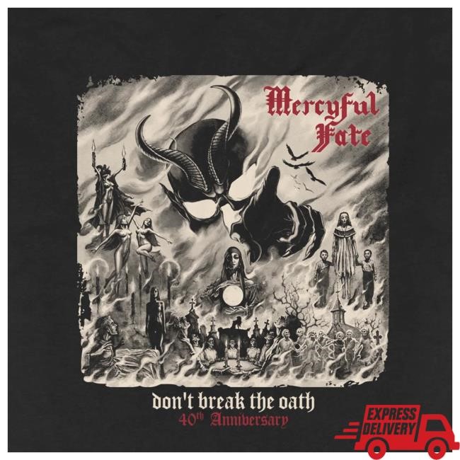 Mercyful Fate Merch Store Shop Official Dbto 40Th Anniversary Collage Shirts