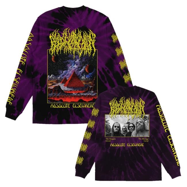 Official Blood Incantation Merch Absolute Elsewhere Album Long Sleeve (Thunder Dye) Shirt