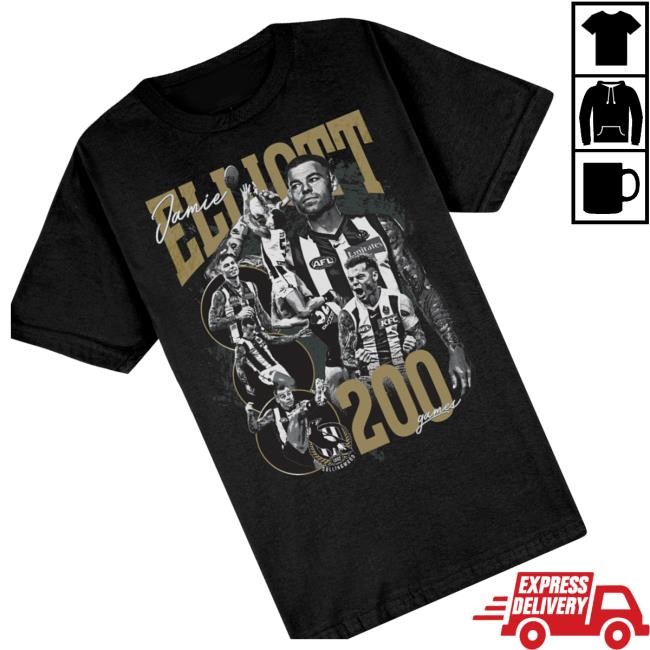 Official Collingwood Jamie Elliott 200 Shirts