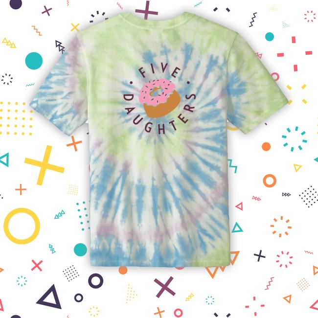 Official Five Daughters Bakery Tie-Dye Tee Shirt