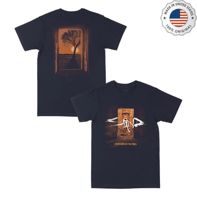 Staindofficial Store Confessions Of The Fallen Album Cover Tee Staind Merch