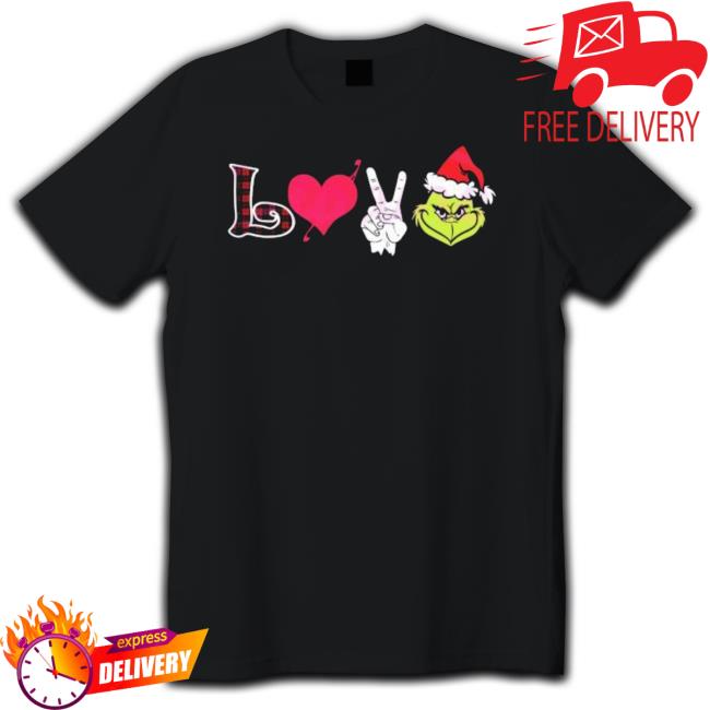 Santa Claus Peace Love Grinch Christmas Hoodie