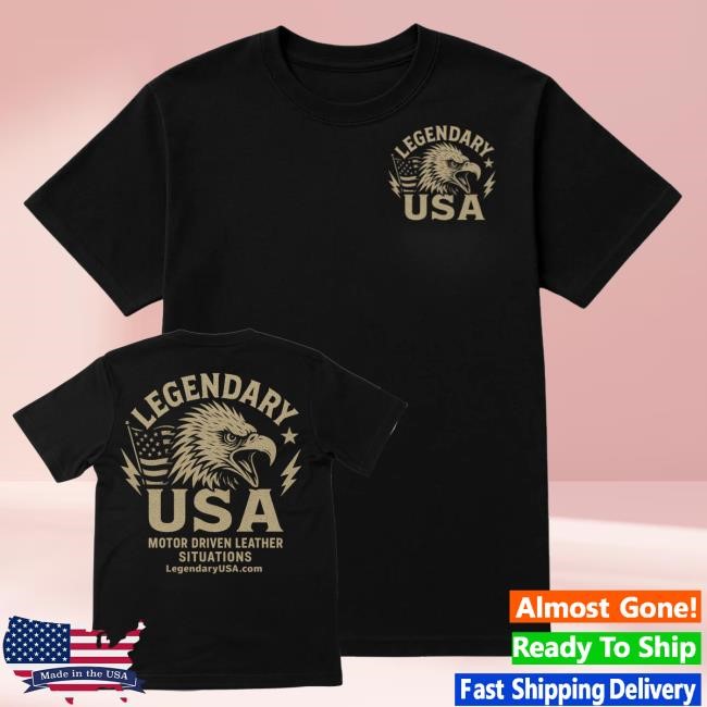 Official Legendary Usa Merch Shop Store 'Metallic Gold Eagle' Motorcycle Hoodie