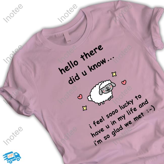 Official Hello There Did U Know I Feel So Lucky To Have U In My Life And I'm So Glad We Met Tee Shirt