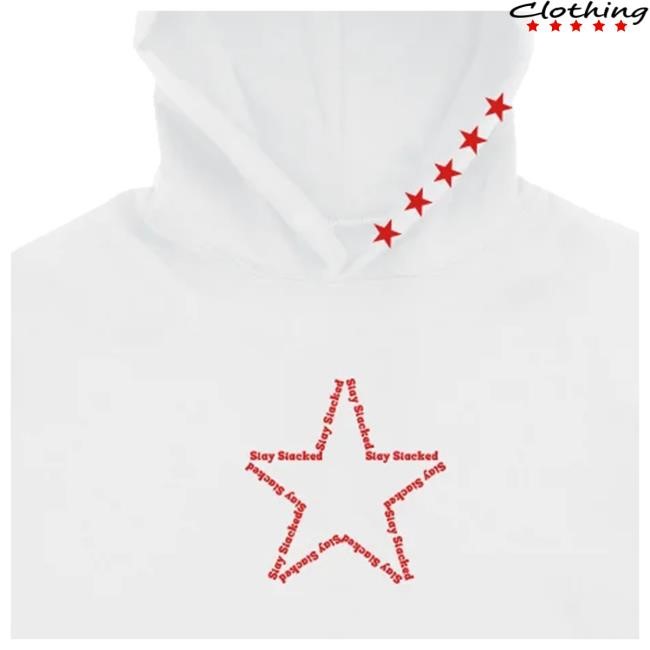 Doughboy Depot Merch The Sick And Stacked Society Stay Stacked Ii Basketball Jersey White Red