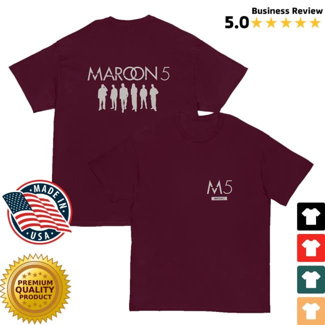 Maroon 5 Merch Store M5 Maroon Hooded Sweatshirt