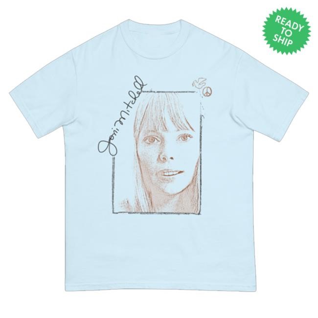 Official Joni Mitchell Merch Shop Store Portrait Signature Classic Shirt