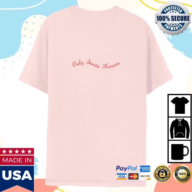 Official Merch Bar Delta Goodrem Only Santa Knows Pull Over Hoodie Light Pink MerchBar