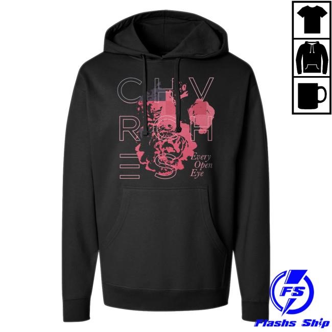 Official Chvrches Merch Shop Store Peony Every Open Eye Hoodie, Sweatshirt