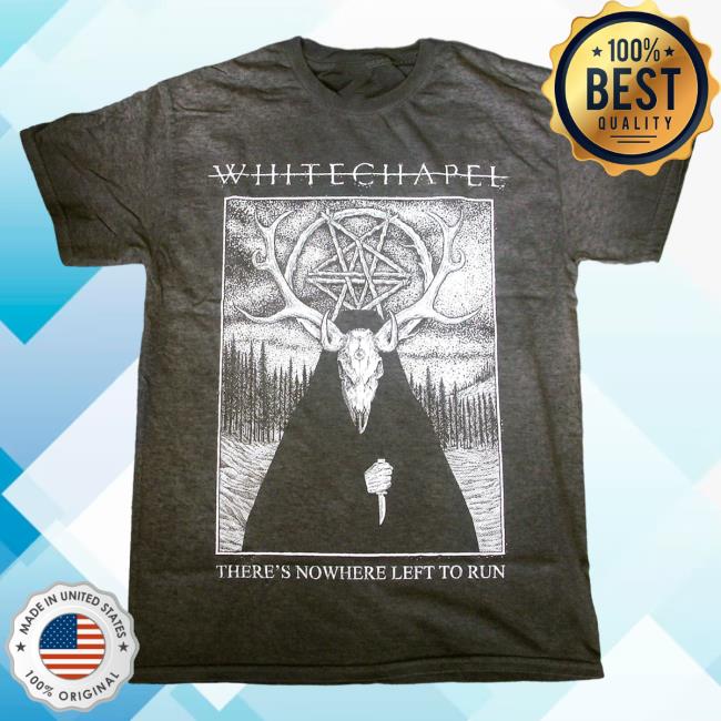 Official Merch Now Whitechapel Deer Demon Oil-Wash Black T Shirt MerchNow